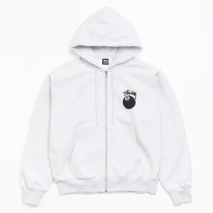 8 Ball Zip Hoodie Ash Heather