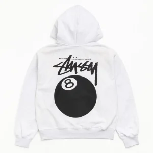 8 Ball Zip Hoodie Ash Heather
