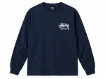 Stussy Honolulu Long Sleeve Chapter Tee Navy Blue