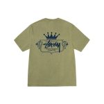 Stussy T Shirt Built to Last Green