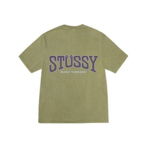 Stussy T Shirt Burly Threads Green