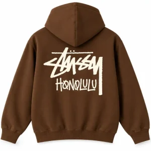 Stussy Honolulu Chapter Hoodie Brown