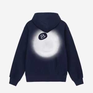 Stussy 8 Ball Fade Hoodie Blue