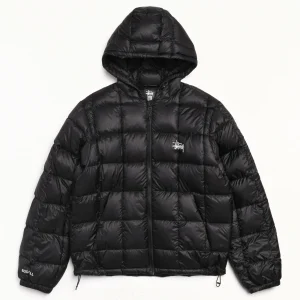 Stussy Jacket Midweight Hooded Puffer Black