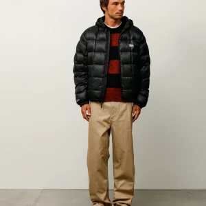 Stussy Jacket Midweight Hooded Puffer Black