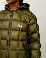 Stussy Jacket Midweight Hooded Puffer Olive