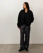 Stussy Jacket NYCO Collared Work Black