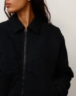 Stussy Jacket NYCO Collared Work Black