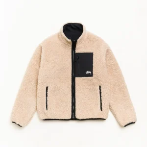 Stussy Jacket Sherpa Reversible Beige