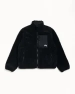 Stussy Jacket Sherpa Reversible Black