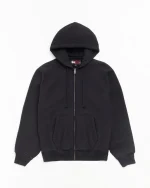 Stussy Hoodie Fleece Zip Black