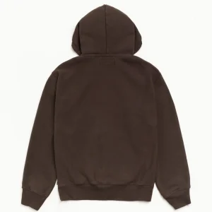 Stussy Hoodie Fleece Zip Brown