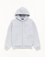Stussy Hoodie Fleece Zip Grey Heather