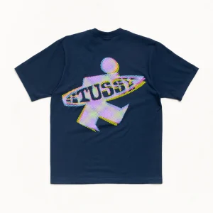 Stussy Shirt Dot Surf Puff Print Tee Navy