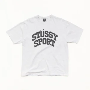Stussy Shirt Block Sport Tee Ash Heather