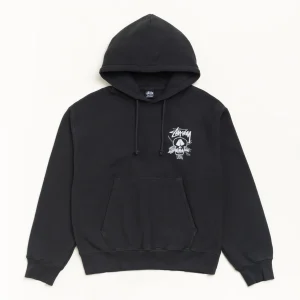 Stussy Hoodie Fresh Foils Garment Dyed Faded Black
