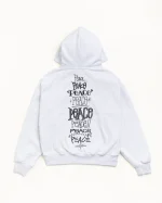 Stussy Hoodie Peace Increased Zip Ash Heather