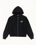 Stussy Hoodie Peace Increased Zip Black