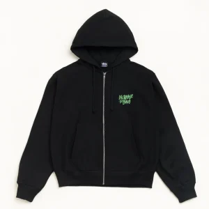 Stussy Hoodie Peace Increased Zip Black