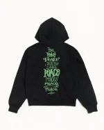 Stussy Hoodie Peace Increased Zip Black