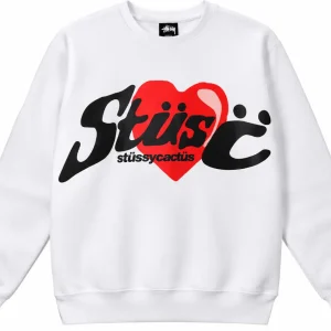 Stussy Sweatshirt Heart White