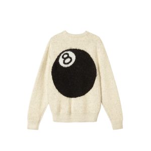 Stussy 8 Ball Mohair Sweater Cream